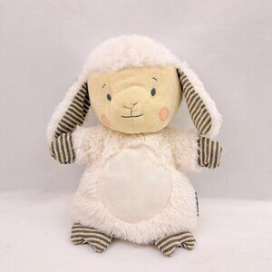 White Sheep Puppet Plush Demdaco Striped Ears Toy Nursery Rhyme 2020 Stuffed